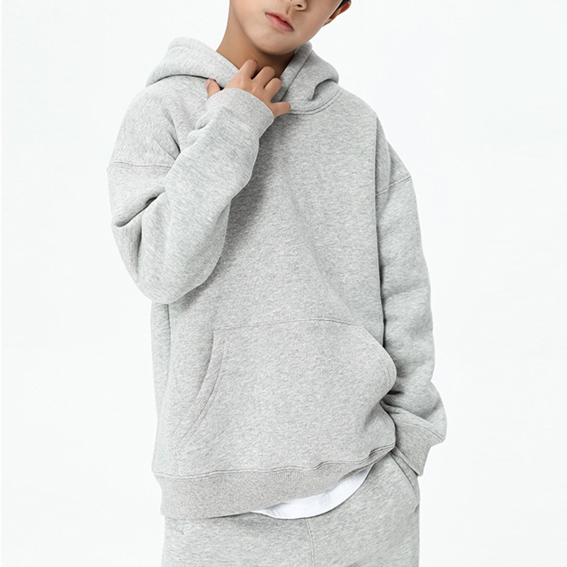 Blank Fashion  Kids Hoodie Sweatshirts  Plus Fleece Plain Boys Hoodies