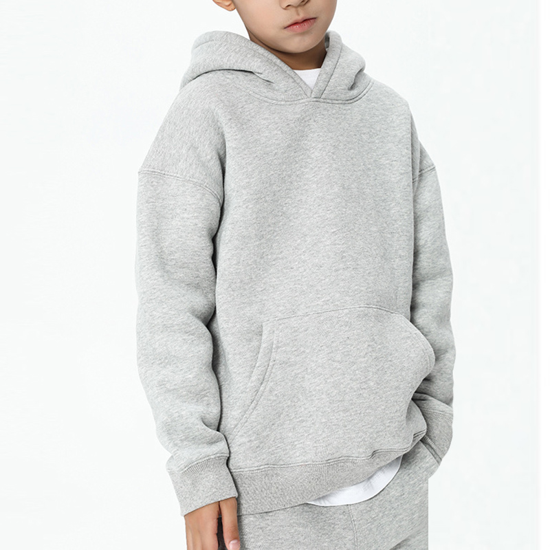 Blank Fashion  Kids Hoodie Sweatshirts  Plus Fleece Plain Boys Hoodies