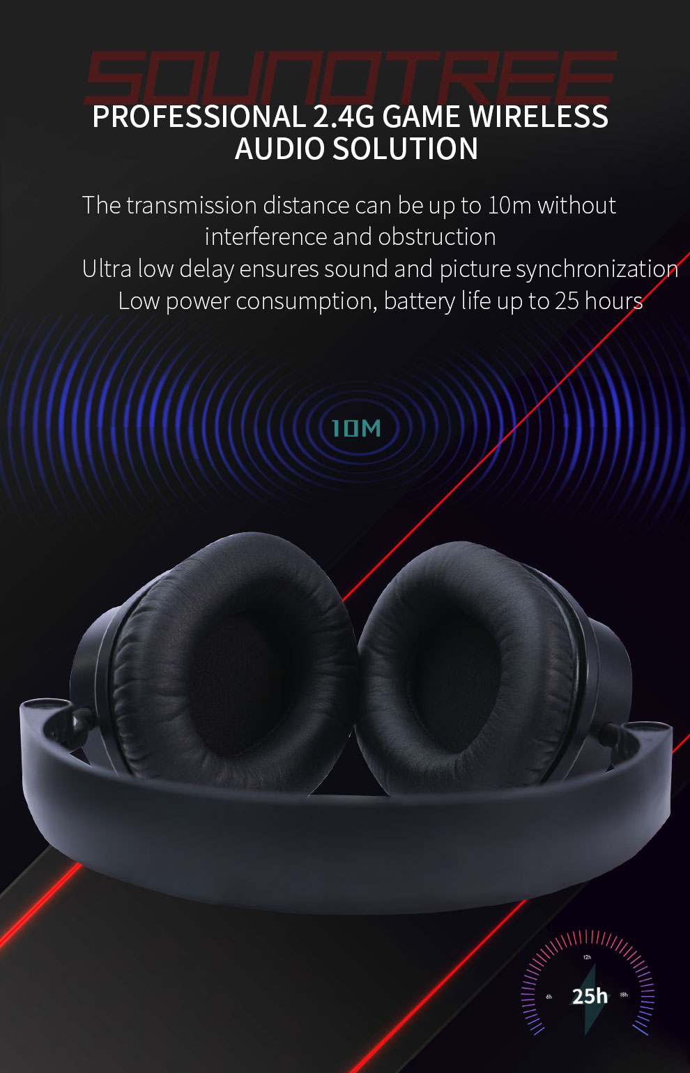 2.4G wireless gaming headset Headphones   for PC/PS4/PS5/XBOX/Switch  headphone wireless gaming headset