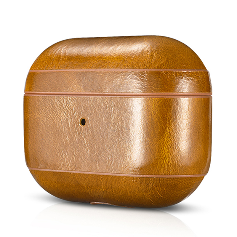 2020 New Arrivals Airpods Case Earphones Real Leather Protective Cover Charging Headphones Case For Apple Airpods pro