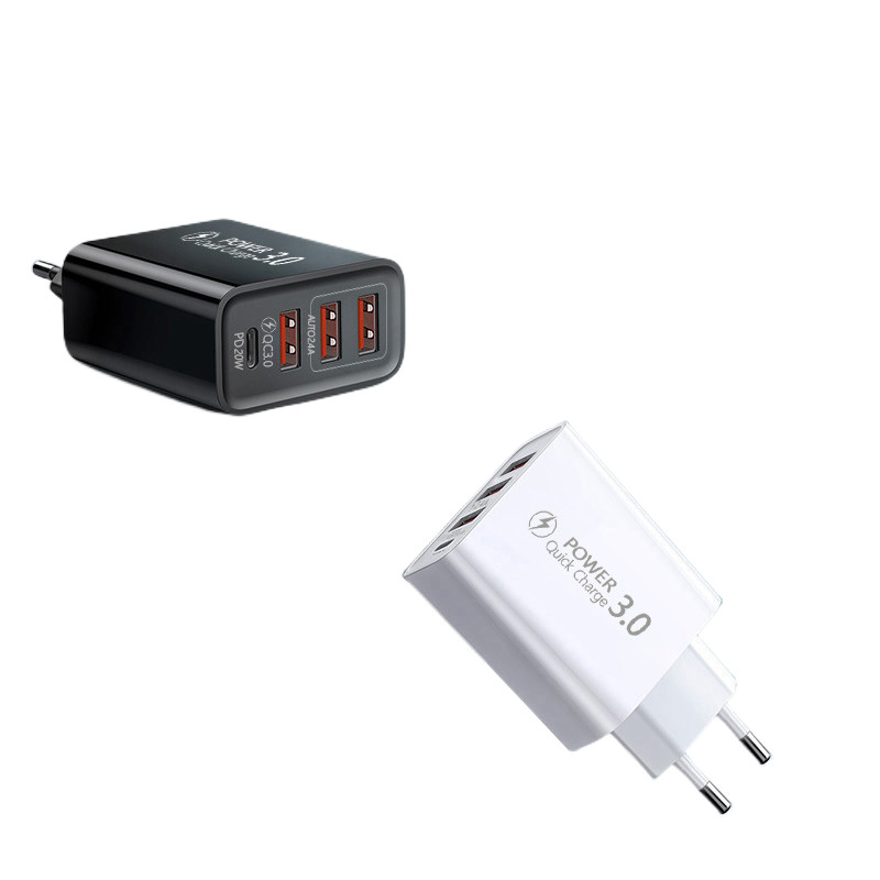 Travel Charger US Regulation EU Regulation UK Regulation 3USB+Type-C Charging Head 3USB+PD Multi-Mobile Phone Adt Charge