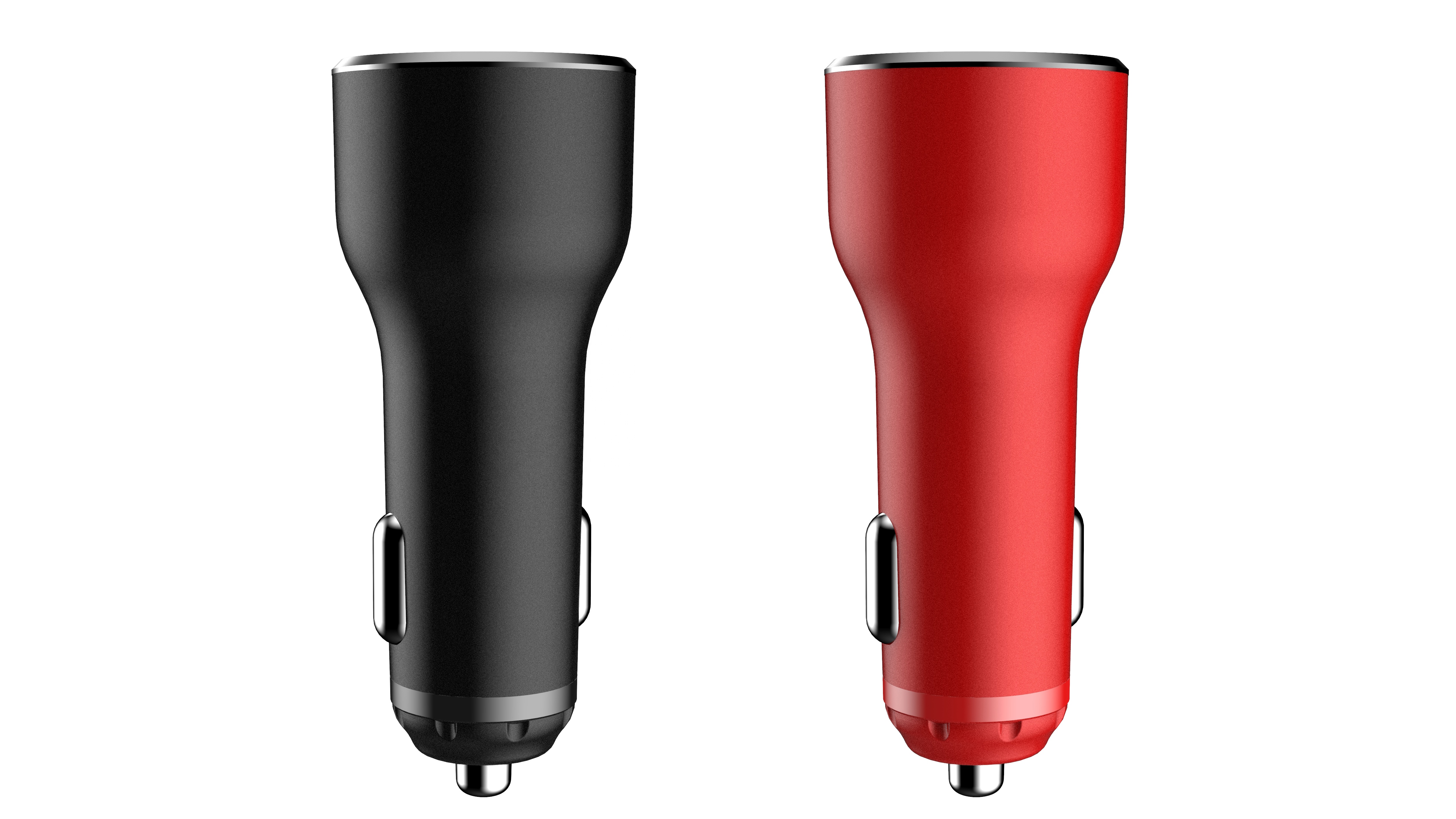 New 45W Dual Type C  USB A 2 Port Mobile Cell Phone Metal PD Fast Charging Power Adapter Car Charger