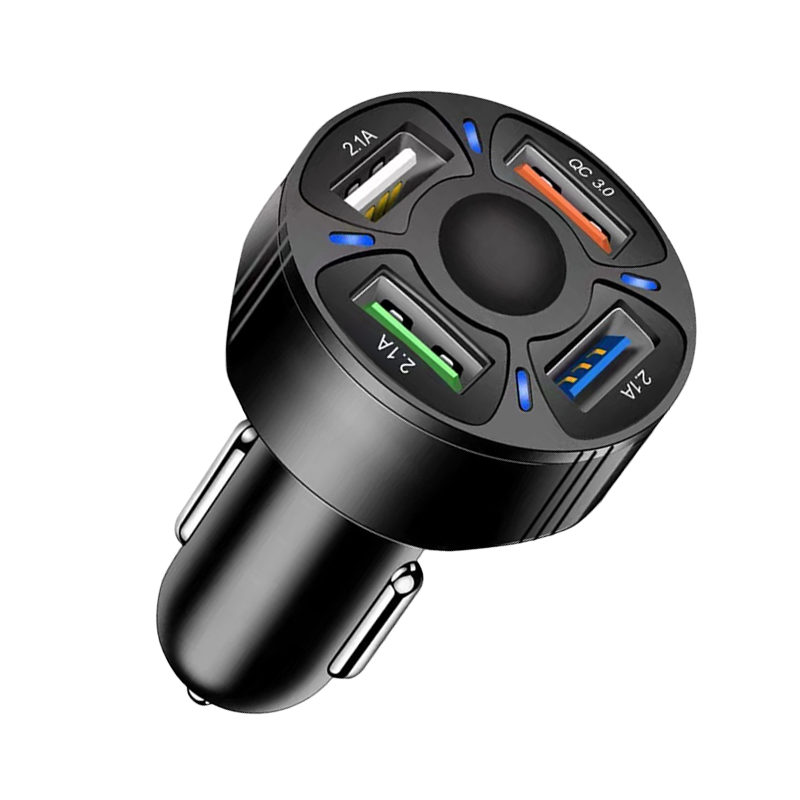 QC 3.0 4 Port USB Cargadores De Celulares Carga Rapida Carregador Celular Cellular Adapter Mobile Phone Charger Fast Car