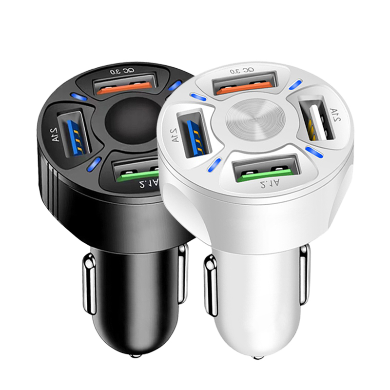 QC 3.0 4 Port USB Cargadores De Celulares Carga Rapida Carregador Celular Cellular Adapter Mobile Phone Charger Fast Car