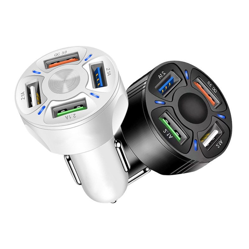 QC 3.0 4 Port USB Cargadores De Celulares Carga Rapida Carregador Celular Cellular Adapter Mobile Phone Charger Fast Car