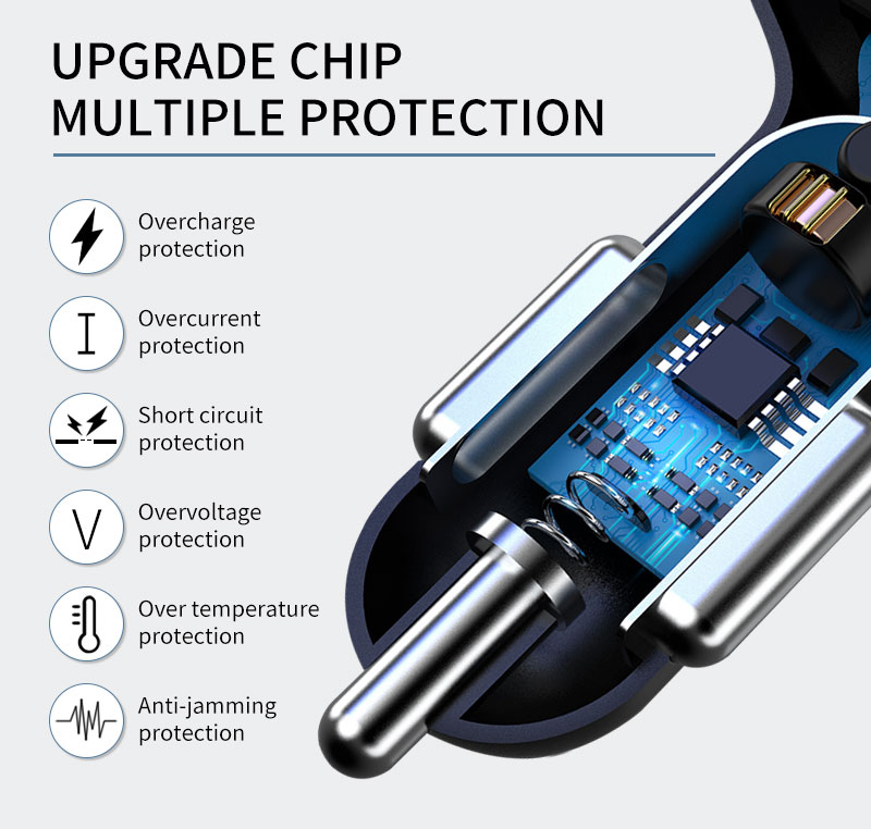 QC 3.0 4 Port USB Cargadores De Celulares Carga Rapida Carregador Celular Cellular Adapter Mobile Phone Charger Fast Car