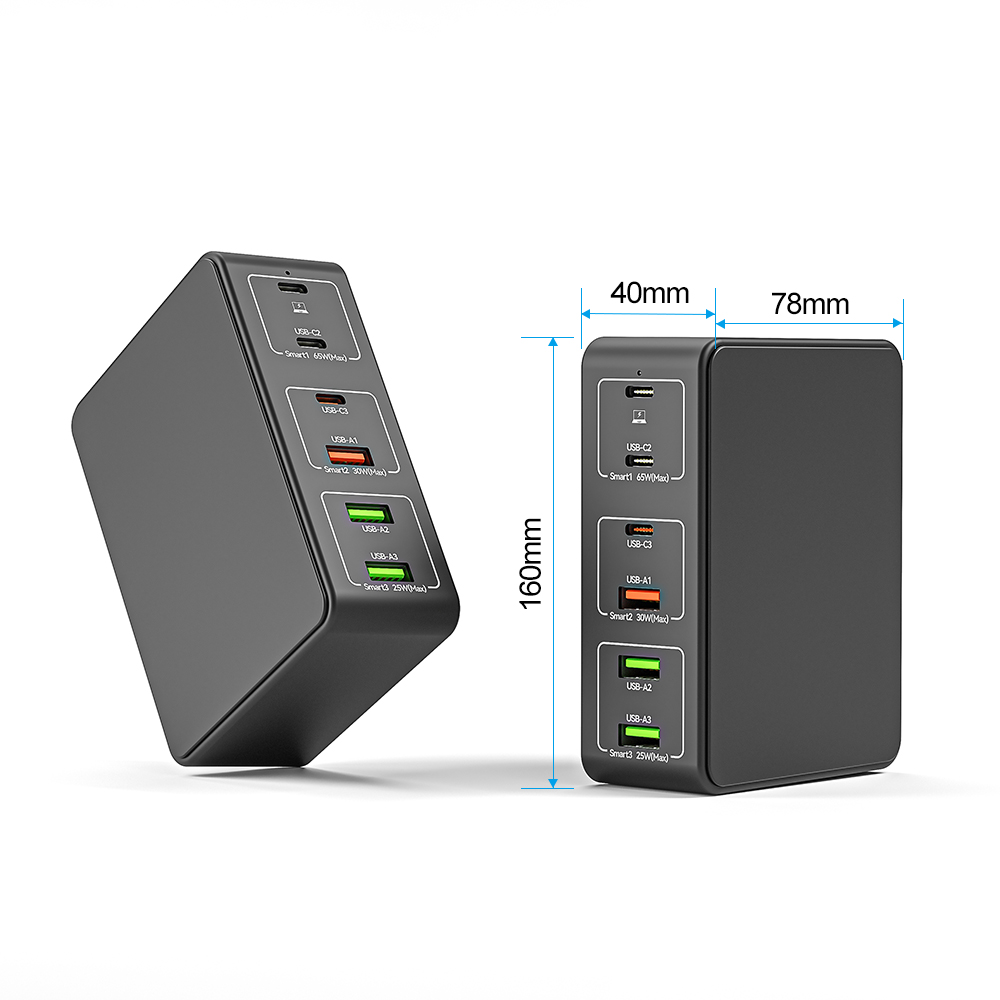 6-port Multifunctional 120W high power charger PD 65W fast charging USB multi-port mobile phone computer charger chargin