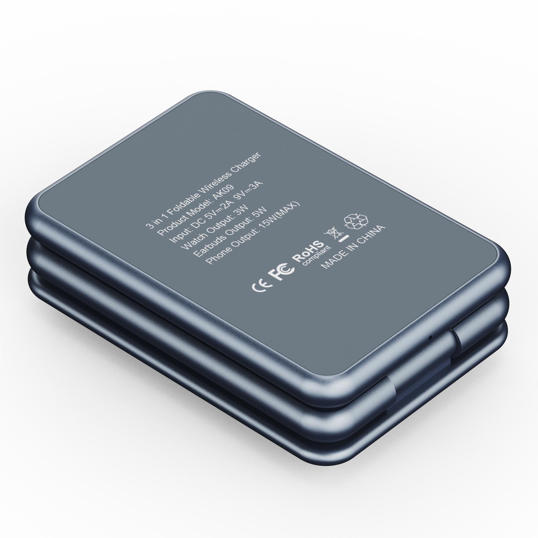 3in1 Wireless Charger Metal Folding Magnetic Wireless Charger For Iphone Apple Samsung Watch Airpods 3 In 1 Wireless Cha