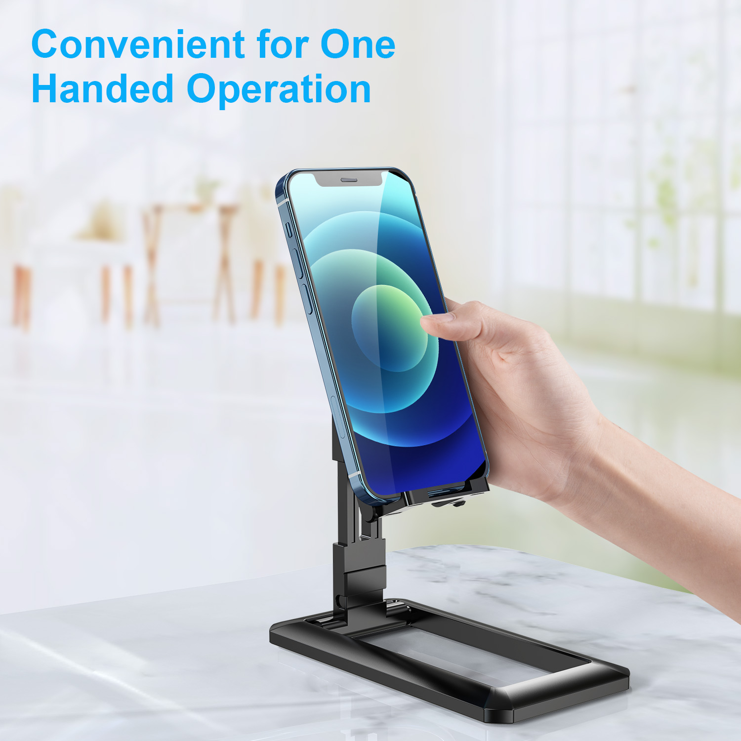 USLION Mni Foldable Mobile Phone Holder Buckle Retractable Desktop Mobile Phone Stand Cell Phone Accessories