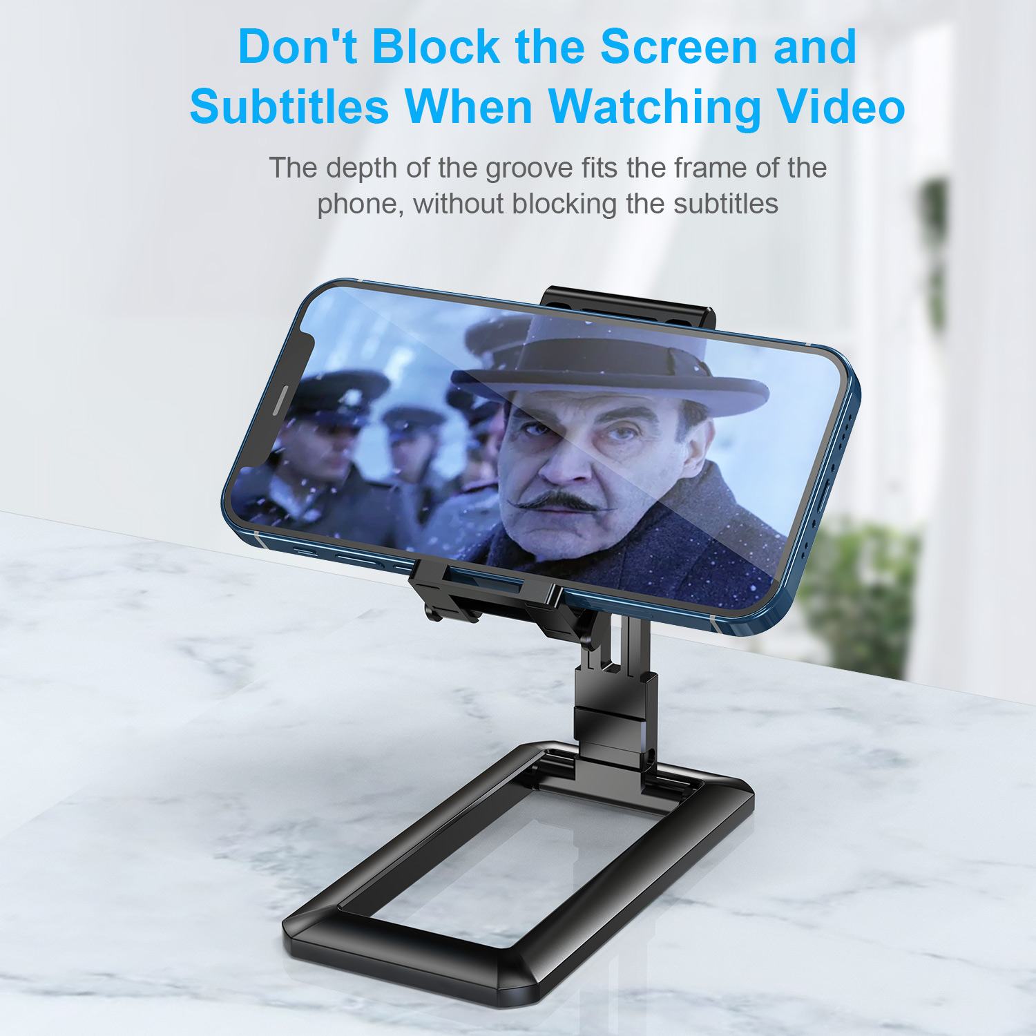 USLION Mni Foldable Mobile Phone Holder Buckle Retractable Desktop Mobile Phone Stand Cell Phone Accessories