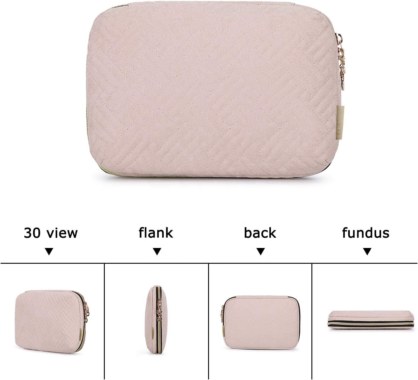 Quilted Design Electronic Organizer Small Travel Cable Organizer Bag Portable Charger Case Bag for USB SD Card Cable Pho