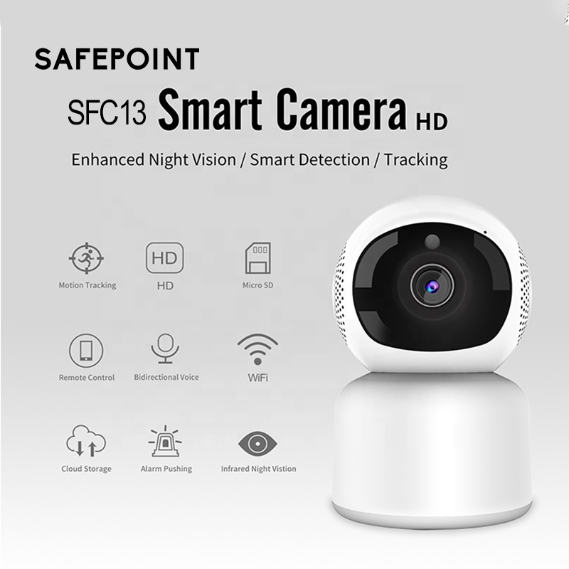 SAFEPOINT SFC13    720P Night Vision Home Indoor Pan-Tilt Security Smart Wireless Wifi Network IP C