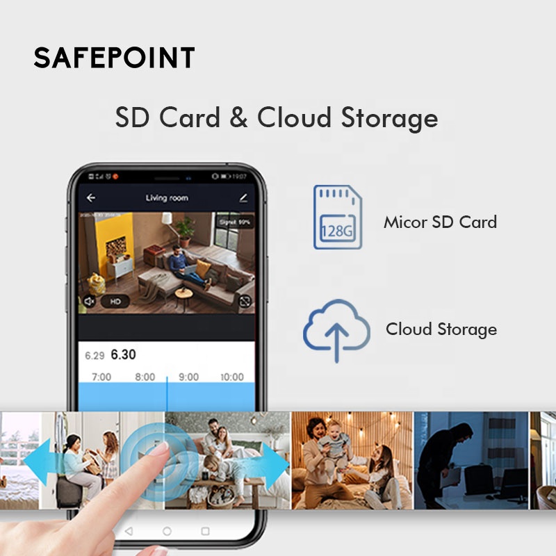 SAFEPOINT SFC13    720P Night Vision Home Indoor Pan-Tilt Security Smart Wireless Wifi Network IP C