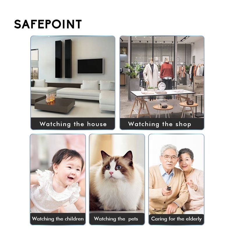 SAFEPOINT SFC13    720P Night Vision Home Indoor Pan-Tilt Security Smart Wireless Wifi Network IP C