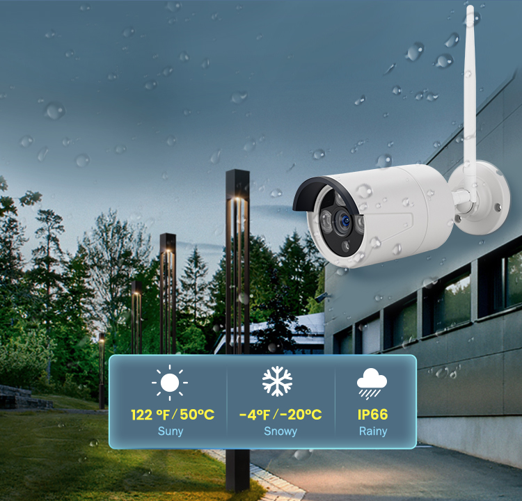 Home surveillance CCTV wireless system 4ch 8ch tuya smart wifi nvr kit outdoor 1080p 8 channel wireless security camera 