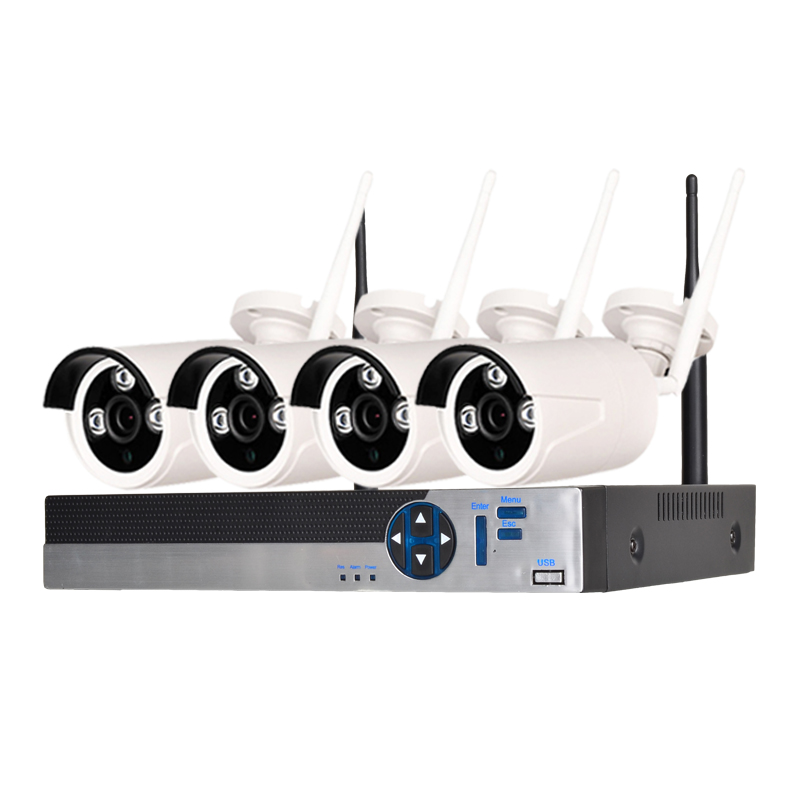 IP Camera Cctv System Wifi Wireless Security Camera H.264 4ch Nvr Dvr Kit