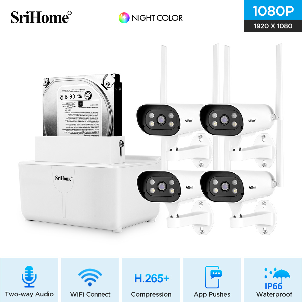 2022 Hot Sale High Quality 1080P 8CH NVR Kit Full Color Night Vision Smart Cctv Camera Security Camera System