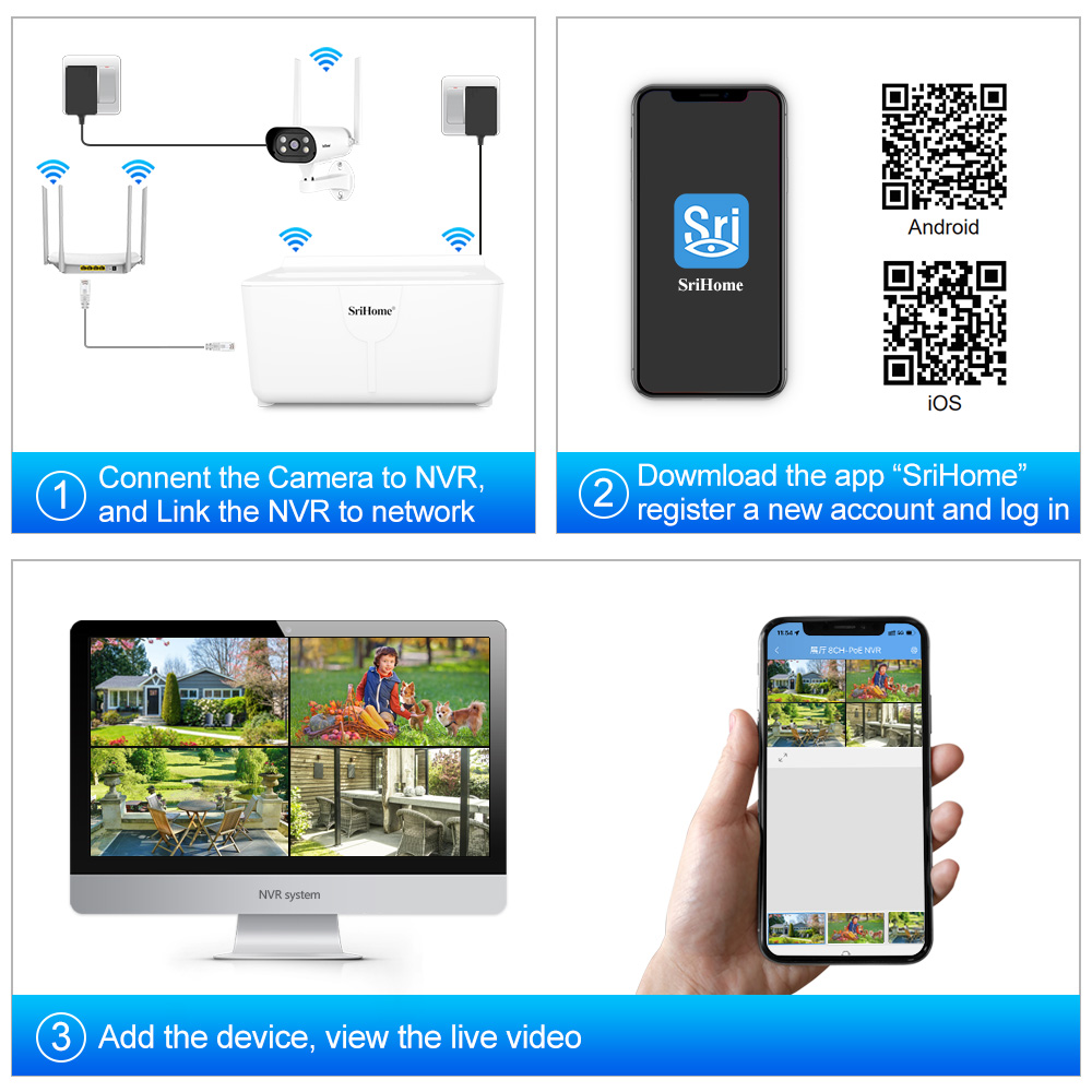 2022 Hot Sale High Quality 1080P 8CH NVR Kit Full Color Night Vision Smart Cctv Camera Security Camera System