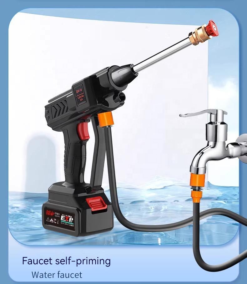 ZHXS 300W   Portable Car Wash Tool Kit Item Cleaning Origin Wireless lithium battery car pressure washer