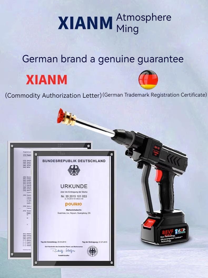 ZHXS 300W   Portable Car Wash Tool Kit Item Cleaning Origin Wireless lithium battery car pressure washer