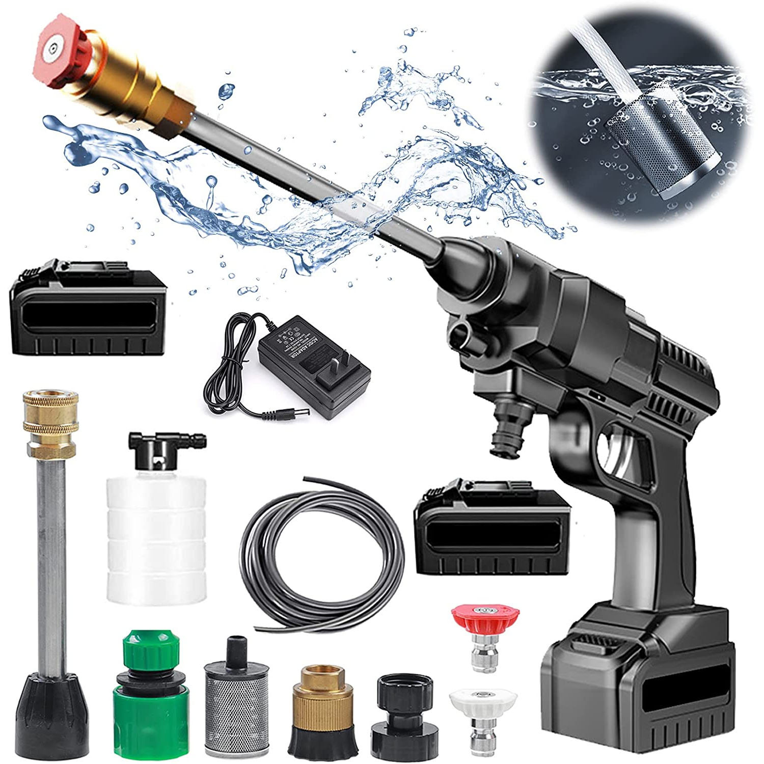 Car Wash Tool Kit 24V/48V High Pressure High Speed Car Wireless Water Spray Gun Washer Machine