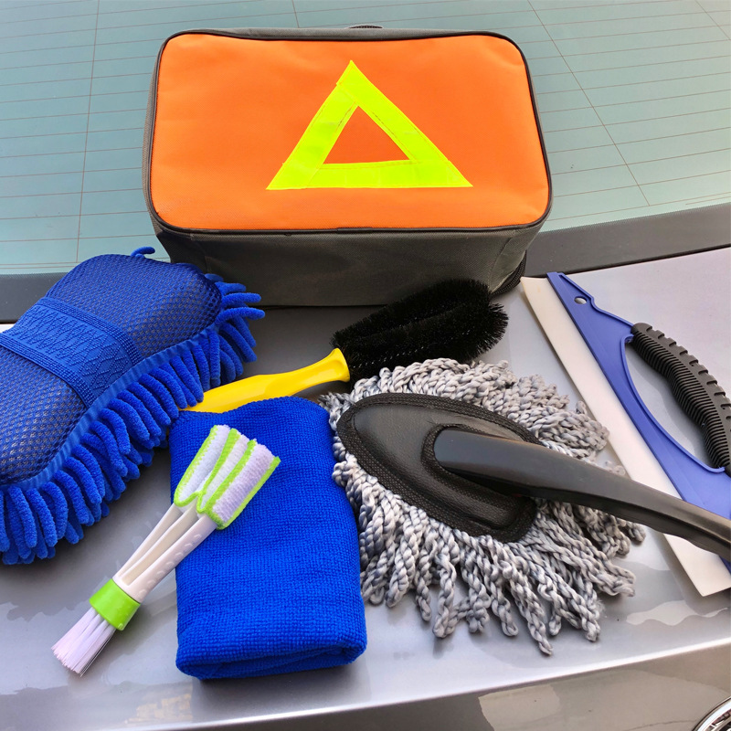 Hot sale car clean accessories car washing cleaning set 7 in 1 portable car wash kit