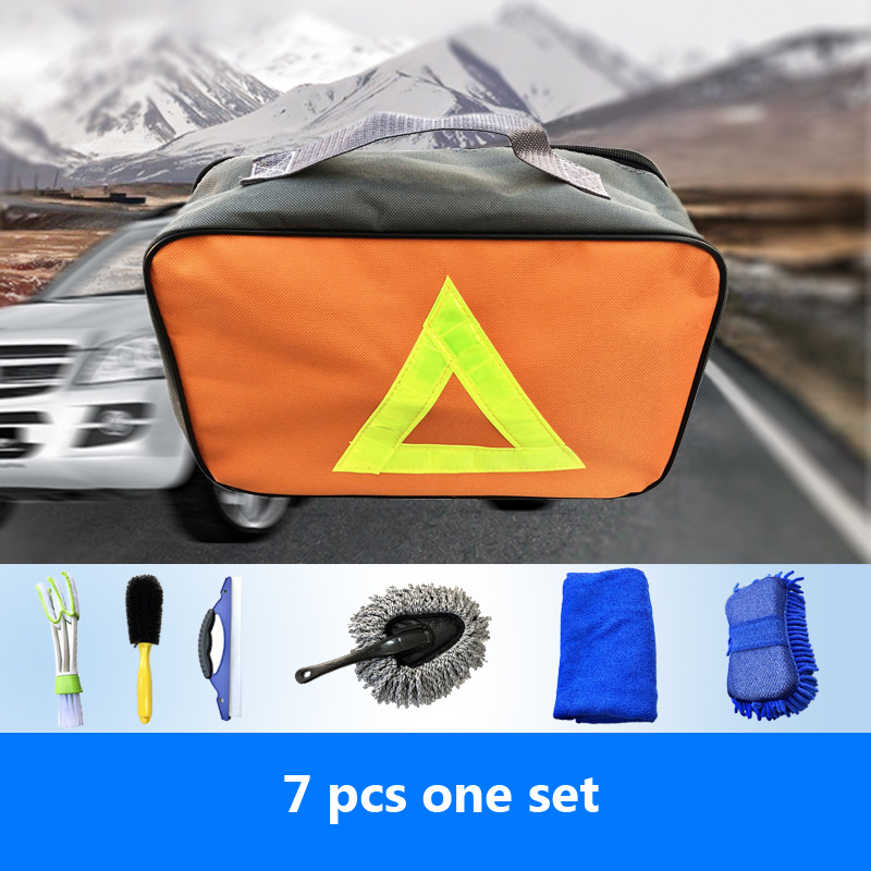 Hot sale car clean accessories car washing cleaning set 7 in 1 portable car wash kit