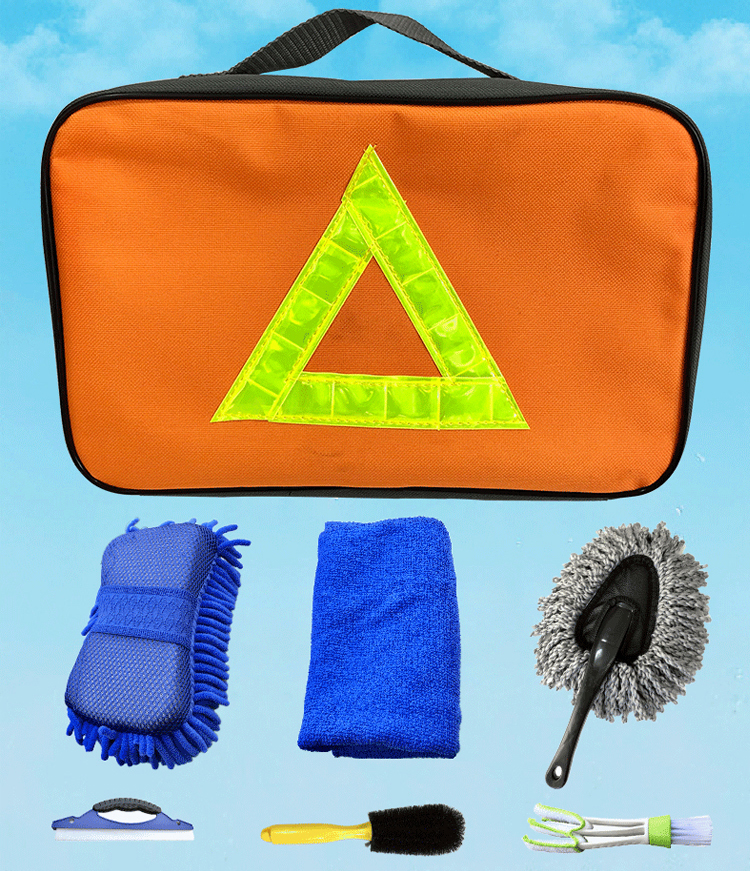 Hot sale car clean accessories car washing cleaning set 7 in 1 portable car wash kit