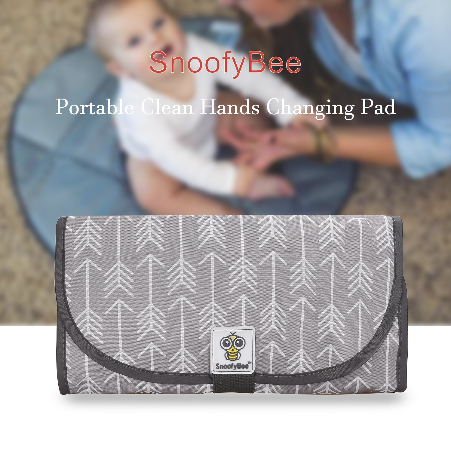 Portable 3-in-1 Diaper Clutch Changing Station Babies and Toddlers Clean Hands Baby Changing Pad