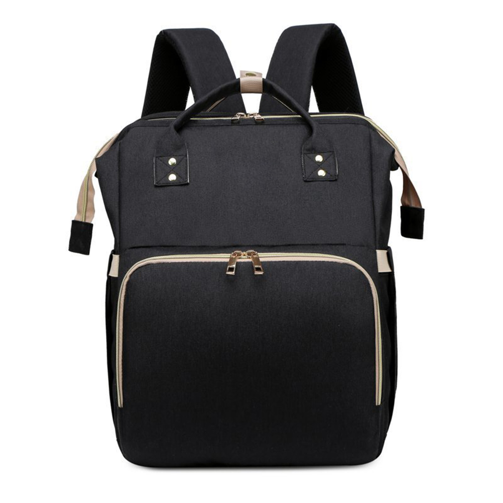 2020 new design portable leather pink maternity bags small  printed  diaper baby bags for mothers with bed