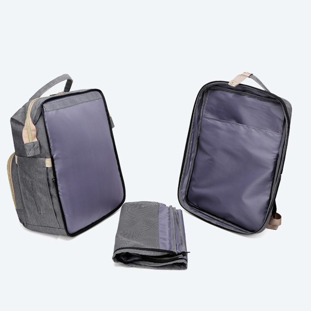 2020 new design portable leather pink maternity bags small  printed  diaper baby bags for mothers with bed