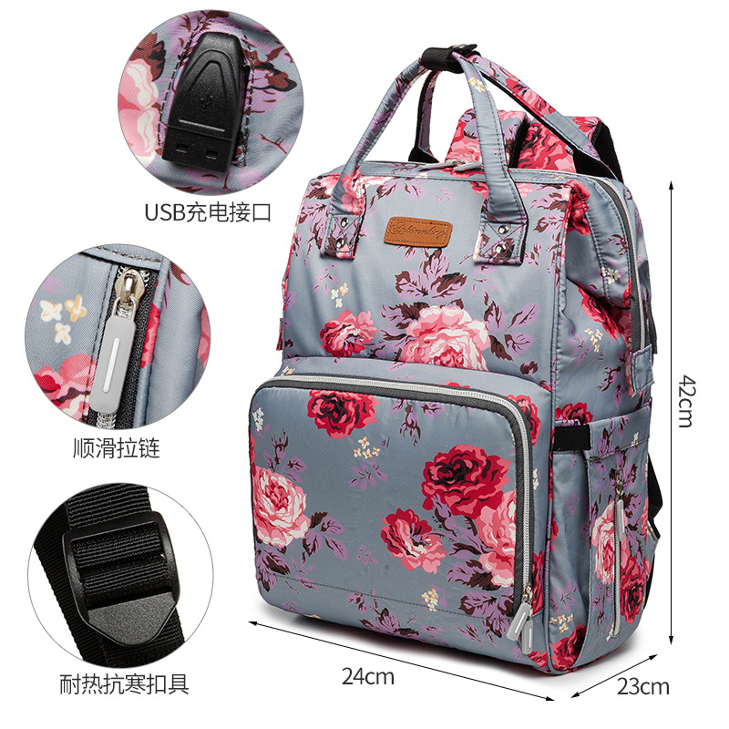 Hot Mummy diaper bag backpack multi-function large capacity baby diaper bag travel mommy baby bags diaper with USB 
