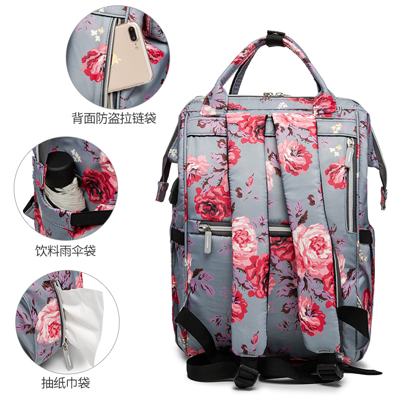 Hot Mummy diaper bag backpack multi-function large capacity baby diaper bag travel mommy baby bags diaper with USB 