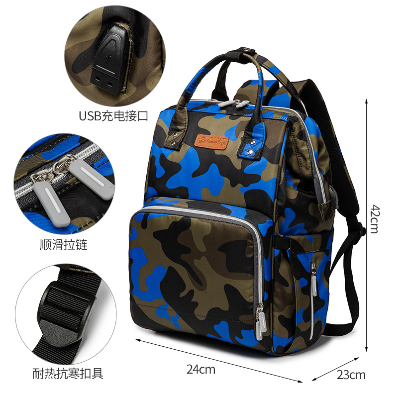 Hot Mummy diaper bag backpack multi-function large capacity baby diaper bag travel mommy baby bags diaper with USB 