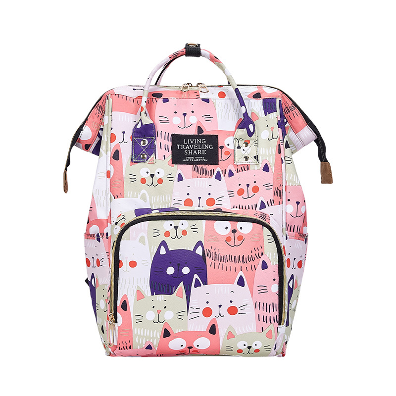 Hot sela  Large Capacity Waterproof Daily Multifunctional Prints Diaper Nappy Backpack Bag Mommy Bag