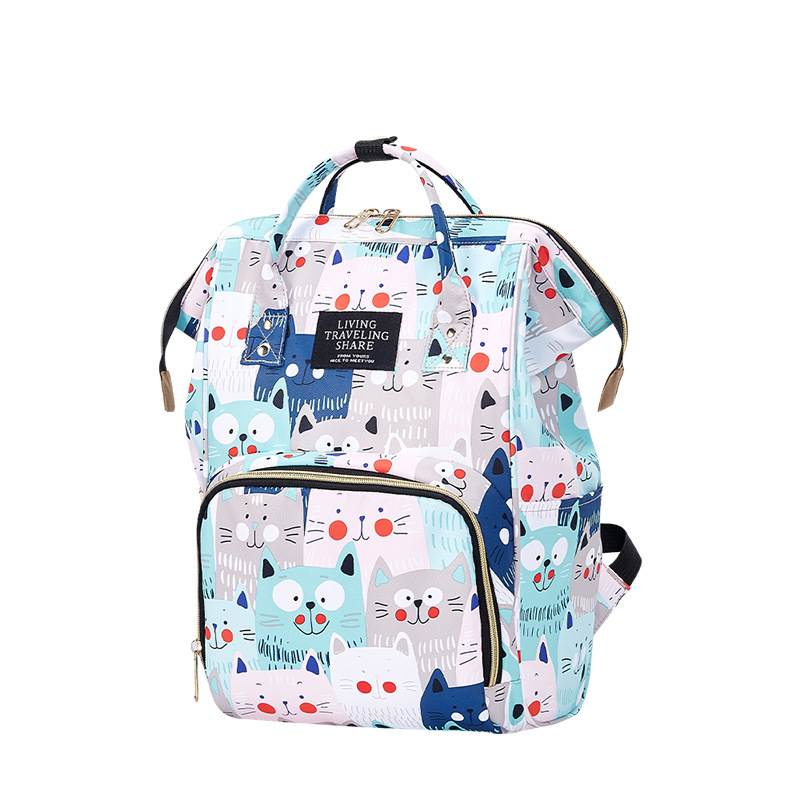 Hot sela  Large Capacity Waterproof Daily Multifunctional Prints Diaper Nappy Backpack Bag Mommy Bag