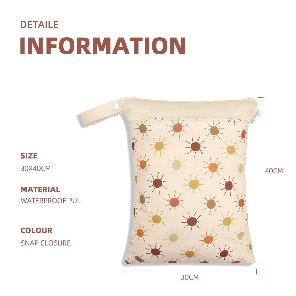 Christmas Cloth Diapers Wet Bags Washable Travel Wet Dry Bags for Baby Beach Pool Gym Bag for Swimsuits Wet Clothes