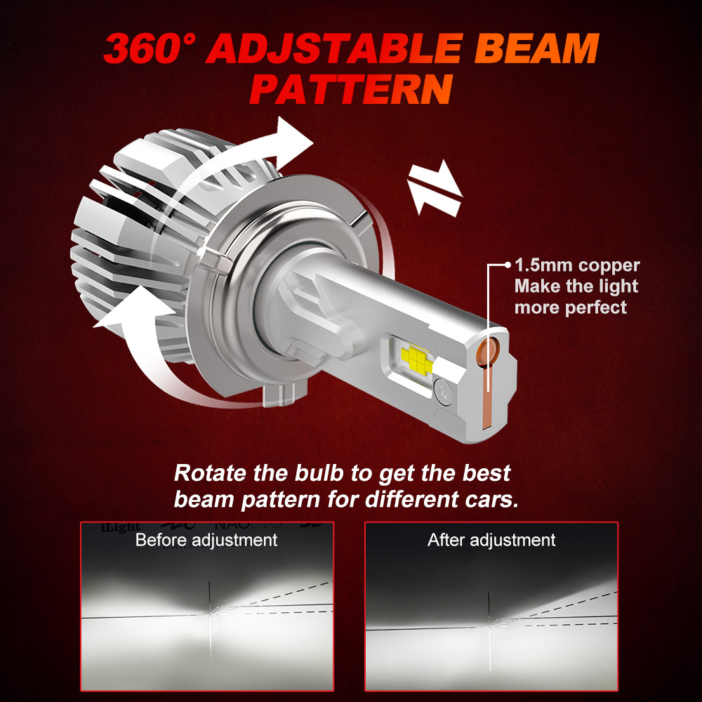 NAO NR 300W 50000Lm Auto Headlamp Bulb 9005 H1 H3 H11 Canbus H7 Foco Led H4 Turbos Fog Led Light Car H4 Led Headlight Fo