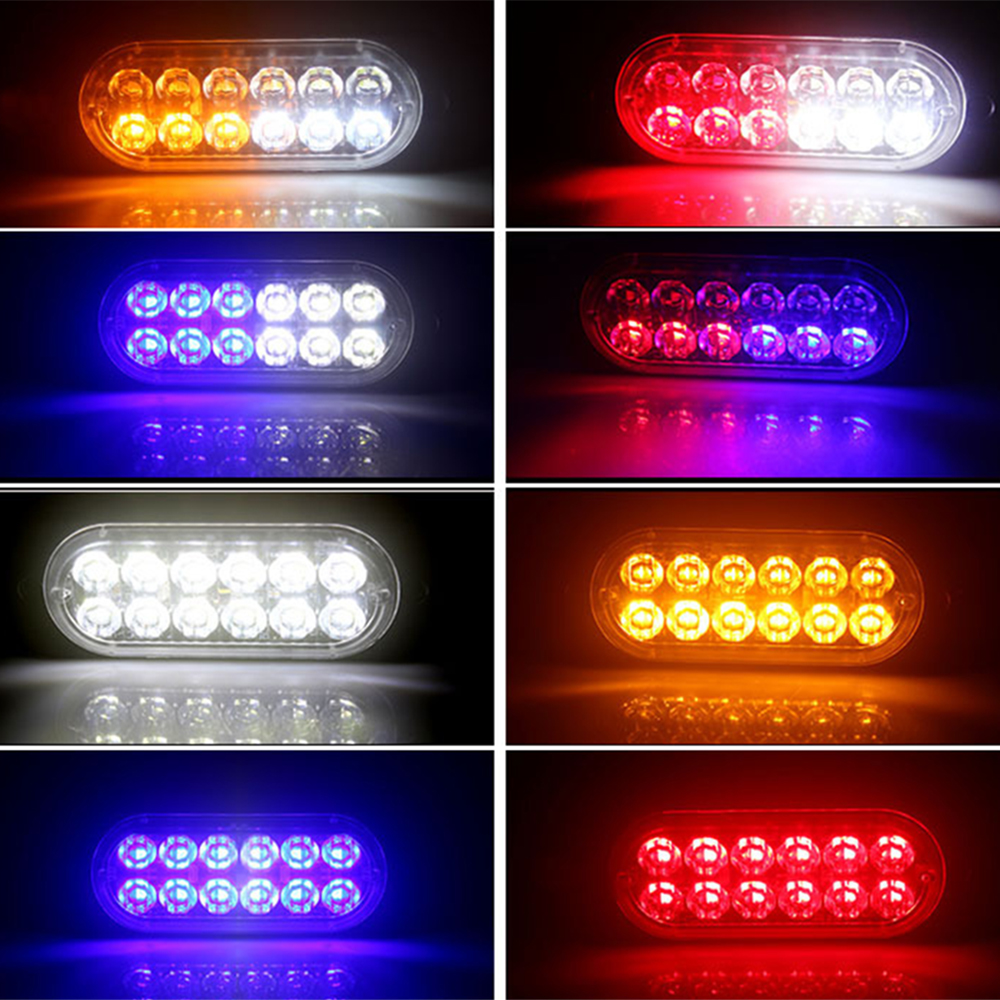 Car Truck Emergency Lights 12V 24V LED Trailer LED Beacon Warning Hazard Flash Light Blue Strobe Lamp Car Accessories