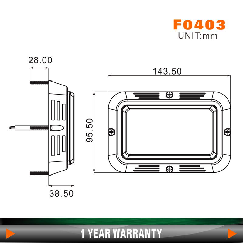 Tuff Plus 18W 12V 24V car truck accessories amber led flashing strobe warning light