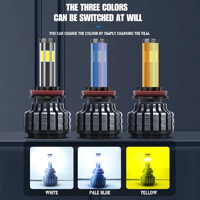 6000K 200W Car Light H8 H3 H7 H9 26000LM 9006 / HB4 9005 / HB3 H4 H11 h1 6/6 Super Bright Led Headlight Bulb Car Light 1