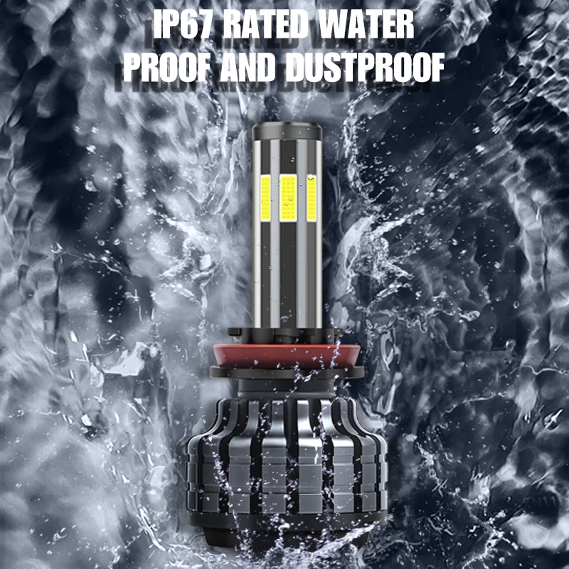 6000K 200W Car Light H8 H3 H7 H9 26000LM 9006 / HB4 9005 / HB3 H4 H11 h1 6/6 Super Bright Led Headlight Bulb Car Light 1