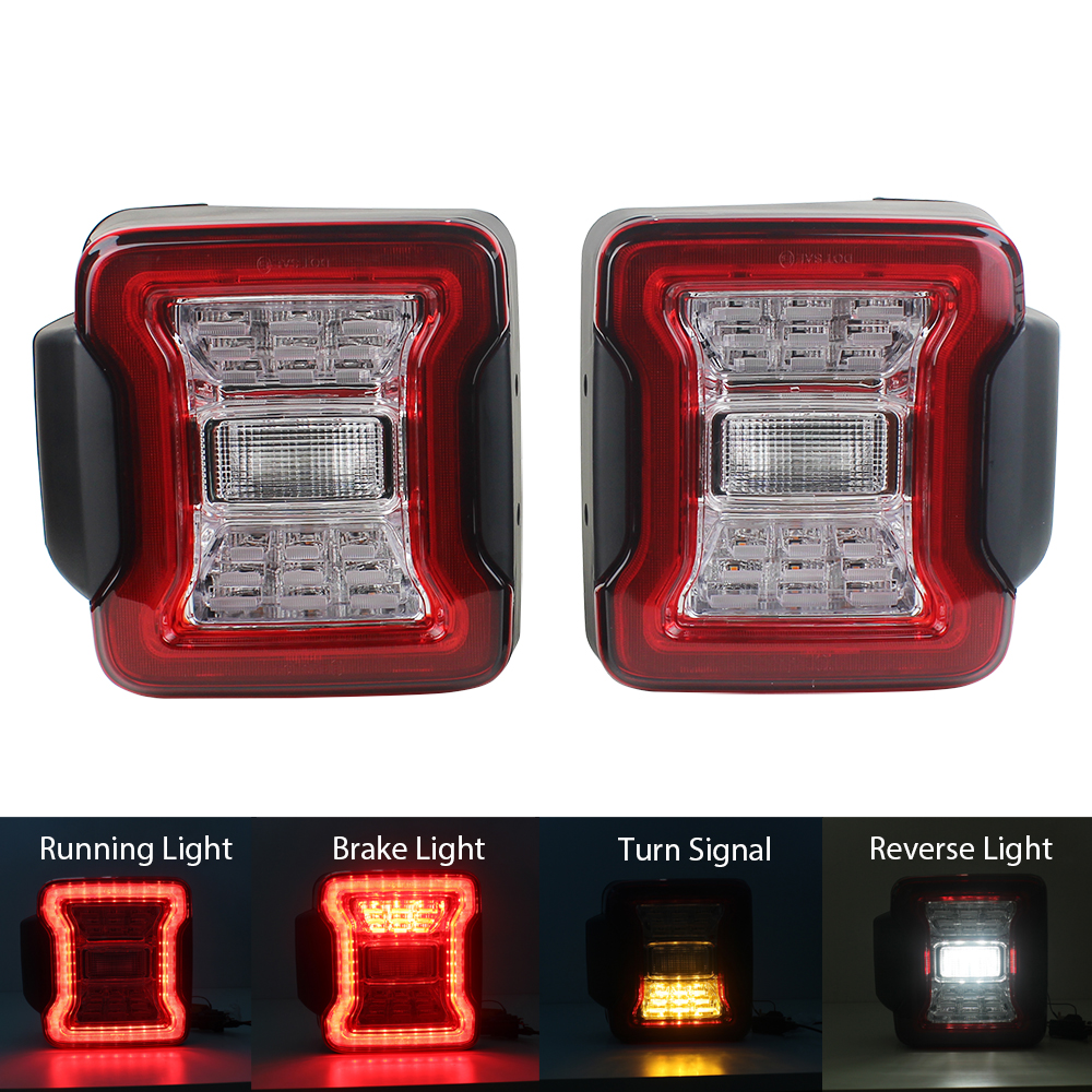EU Version Taillights Assembly Tail Light Turn Signal Rear Light Use for Jeep Wrangler JK 2007-2017
