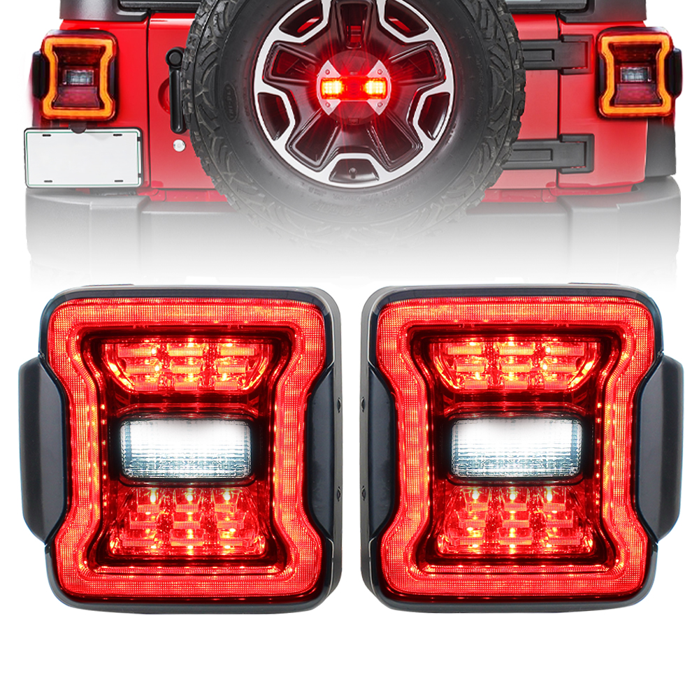 EU Version Taillights Assembly Tail Light Turn Signal Rear Light Use for Jeep Wrangler JK 2007-2017