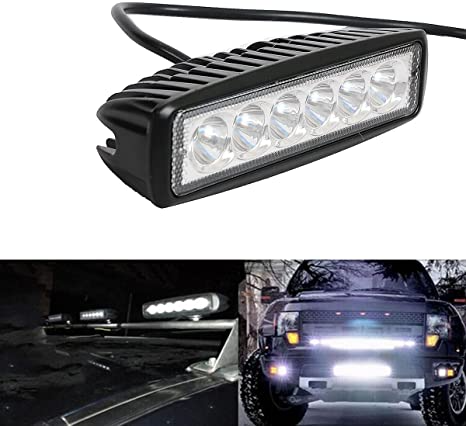 6" 18W Led Work Spot Light Bar Beam Lamp Slim 12V 24V for Car Truck Boat SUV ATV 4WD Offroad auto lighting system