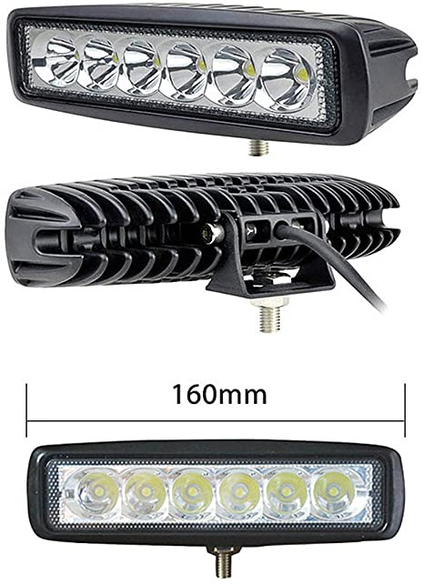 6" 18W Led Work Spot Light Bar Beam Lamp Slim 12V 24V for Car Truck Boat SUV ATV 4WD Offroad auto lighting system