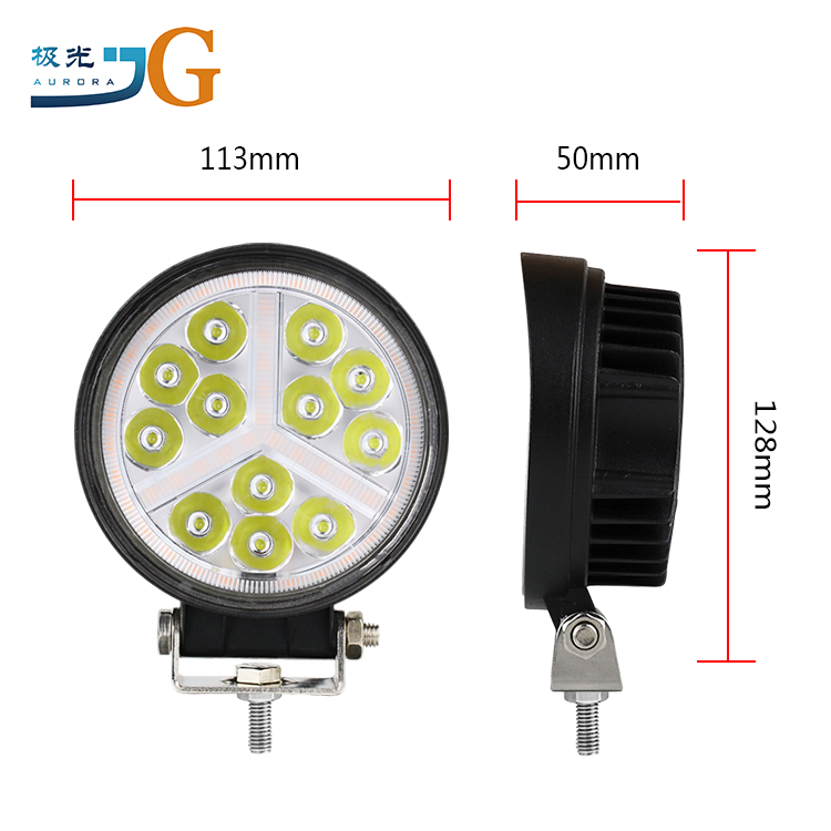 6000K Auto Lighting System 4Inch Round Led Work Lights 12V Combo DRL LED Driving Light for Off-Road Truck SUV ATV Boat