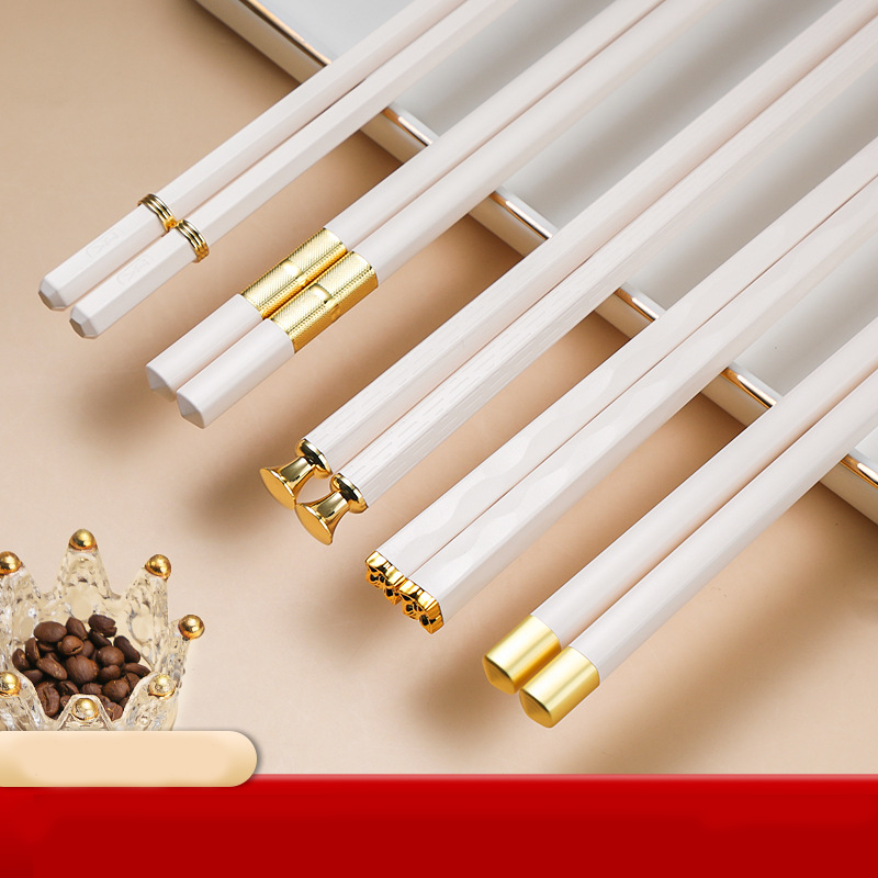 Food grade household kitchen split dining non-skid five pair chopsticks, heat-resistant fiberglass alloy chopsticks
