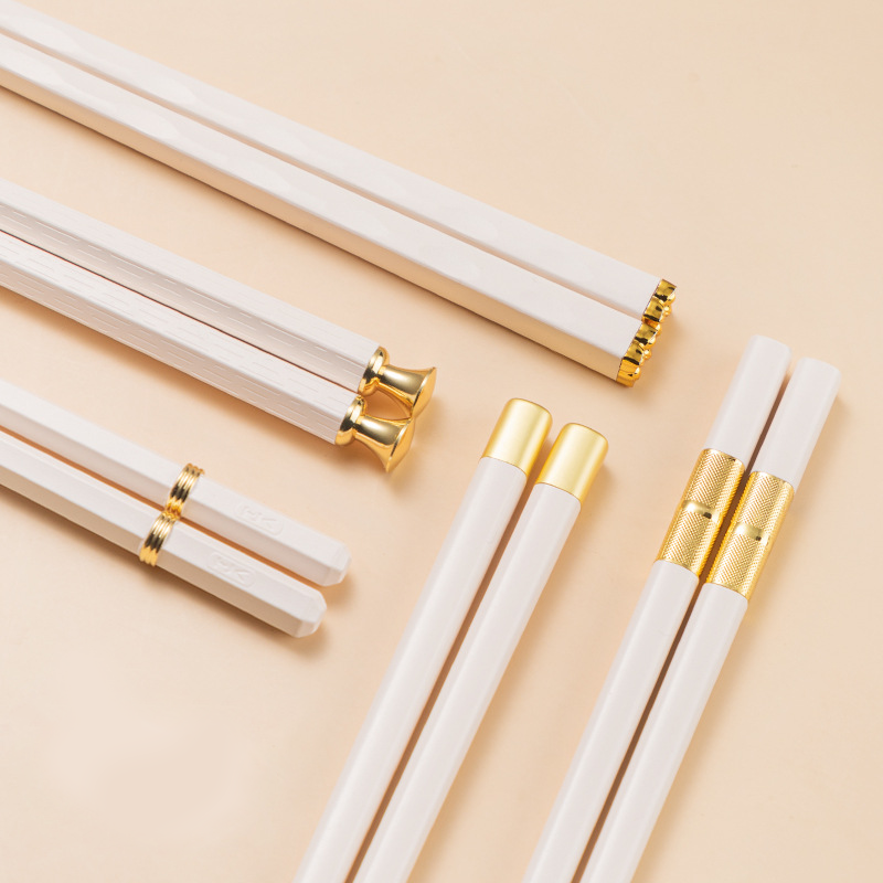 Food grade household kitchen split dining non-skid five pair chopsticks, heat-resistant fiberglass alloy chopsticks