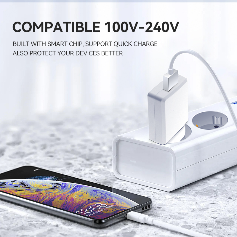 Eu Pd 20w Charger Usb-c Fast Charger Eu Us Plug 18w Wall Charger Cable For Iphone 13 12